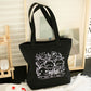 Women's Canvas Artistic Portable One-shoulder Mummy Tote Bag