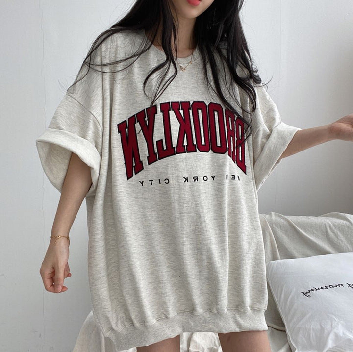 Women's Cotton Summer Loose Short Sleeves T-shirt