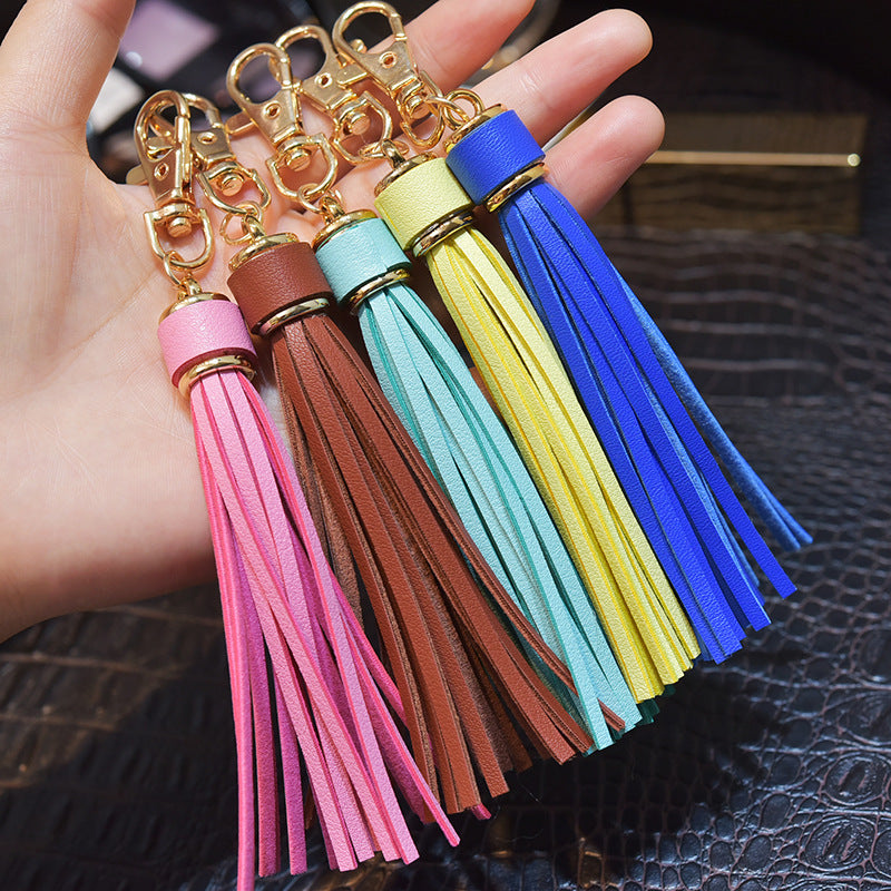 Leather Tassel Key Chain | Tassel Key Chain | Trend N Trove