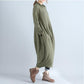 New Style Autumn Long Dress Loose Solid Cotton Linen Women dress