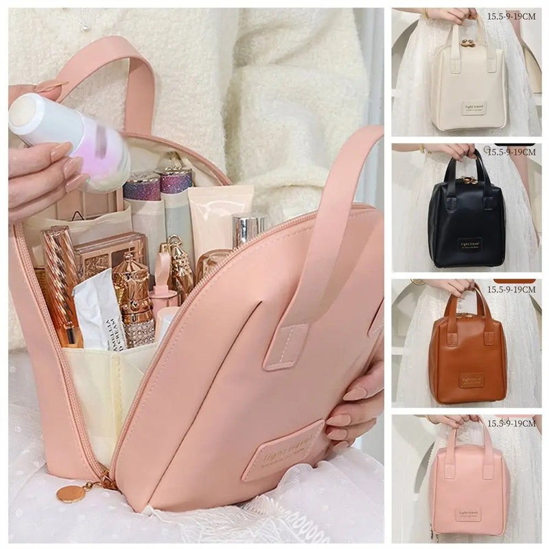 Shell Form PU Leder Kosmetik Tasche Wasserdichte Brief Make-Up