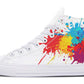 Fashion Color Printing High-top Canvas Shoes