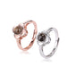 Projection Ring for Women Adjustable Couple Rings Flower Shape