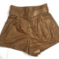 Women Harajuku Genuine Leather shorts