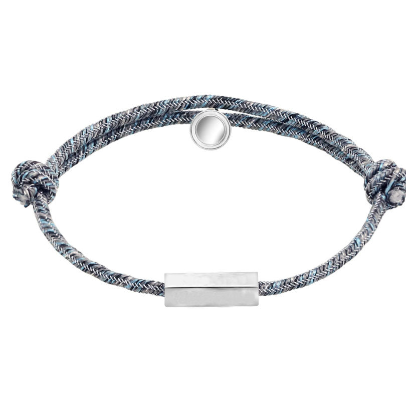 Bracciale con nome personalizzato. Il magnete del pegno dell'amore eterno si attrae a vicenda. Bracciale per coppie in acciaio inossidabile