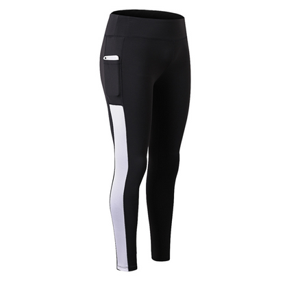 Pantaloni da yoga da donna con collant tascabili Pantaloni sportivi senza cuciture energetici per le donne Leggings sportivi a vita alta Pantaloni da corsa fitness da donna