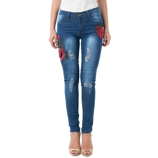 Jeans strappati da donna 2021 Jeans da donna Pantaloni a matita Jeans in denim