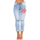 Zerrissene Jeans für Damen 2021 Damen Jeans Bleistifthose Denim Jeans