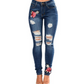 Zerrissene Jeans für Damen 2021 Damen Jeans Bleistifthose Denim Jeans