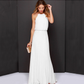 Women  Halter Chiffon Maxi Dress