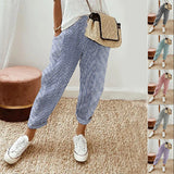 #Pantaloni con stampa a righe Pantaloni larghi casual alla moda estiva