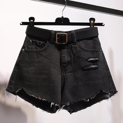 Irregular Denim Shorts