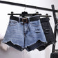 Shorts in denim irregolari