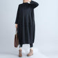 New Style Autumn Long Dress Loose Solid Cotton Linen Women dress