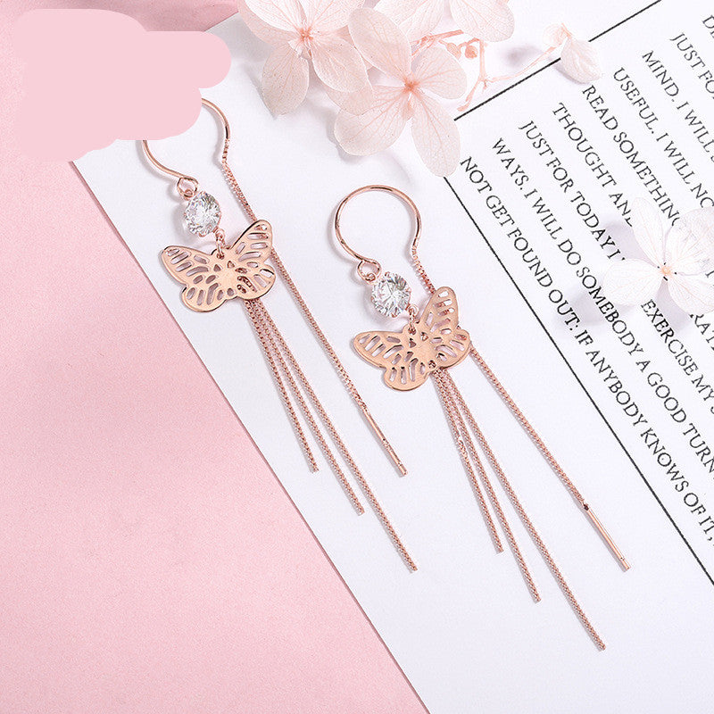 Silver Earrings Ear Line 925 Earrings Simple Ins Earrings