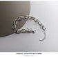 S925 Sterling Silber Hohles dickes Kettenarmband im Street Style