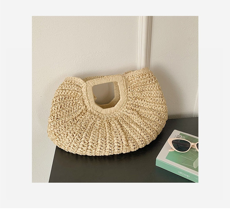 Weaving Beach Bag Retro Commuter's All-matching Casual Handbag