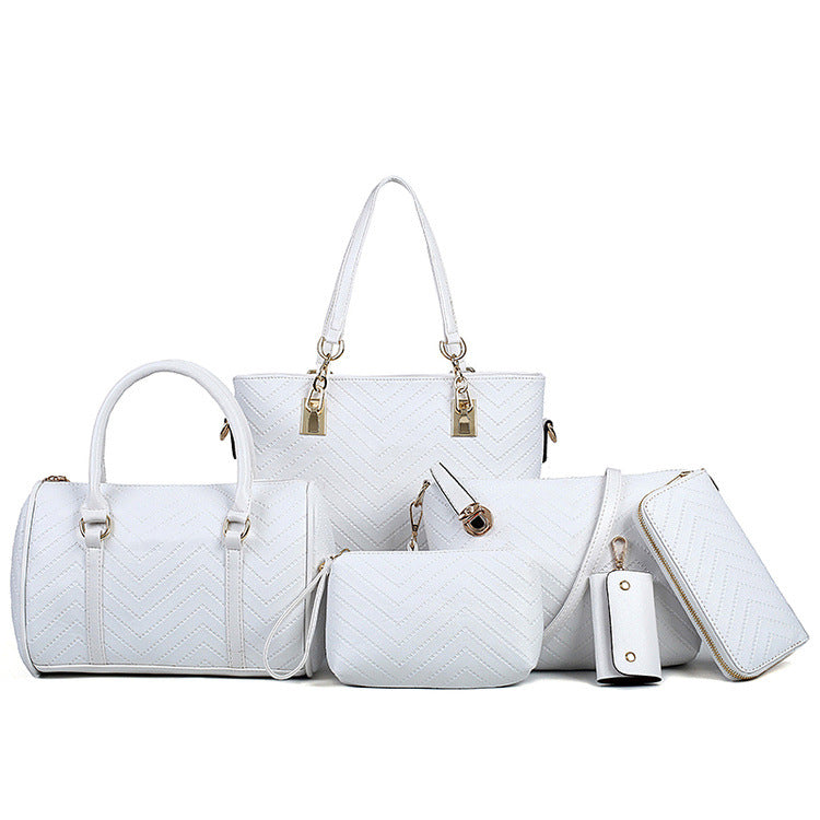 Embossed Six Piece Set Mother Bag