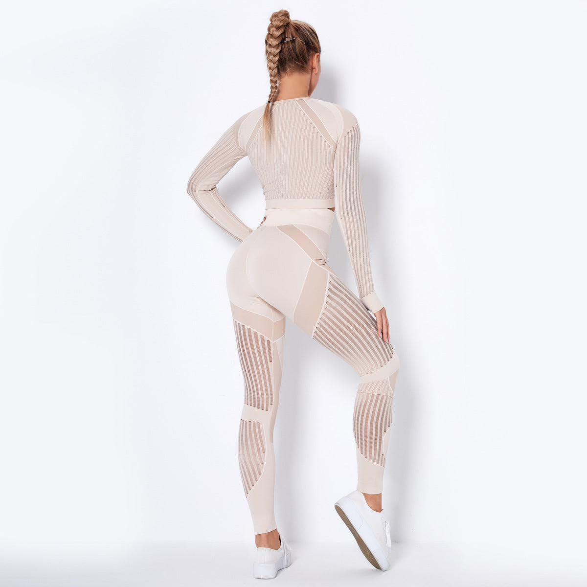 Seamless Knitted Absorbent Yoga Long-Sleeved Suit