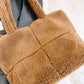 Women's Designer Luxury Plush Bag Winter Fashion Cute Tote Handbags Large Capacity Portable Single Shoulder Furry Bags