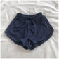 Ice Silk Thread Shorts Summer  Style Elastic Waistband