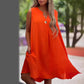 Summer V-neck Sleeveless Dress With Button Decoration Solid Color