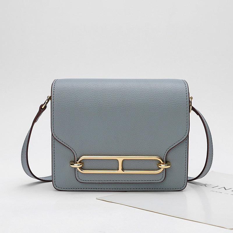 Genuine Leather Tofu Bag Trendy High-end Crossbody