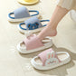 Cute Rabbit Slippers Linen House Shoes