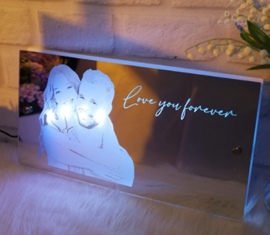 Personalized Name Bedroom Decor Illuminated Mirror