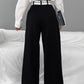 Commuter Color Suit Pants, Casual Drape Mop Pants Wide Leg Pants