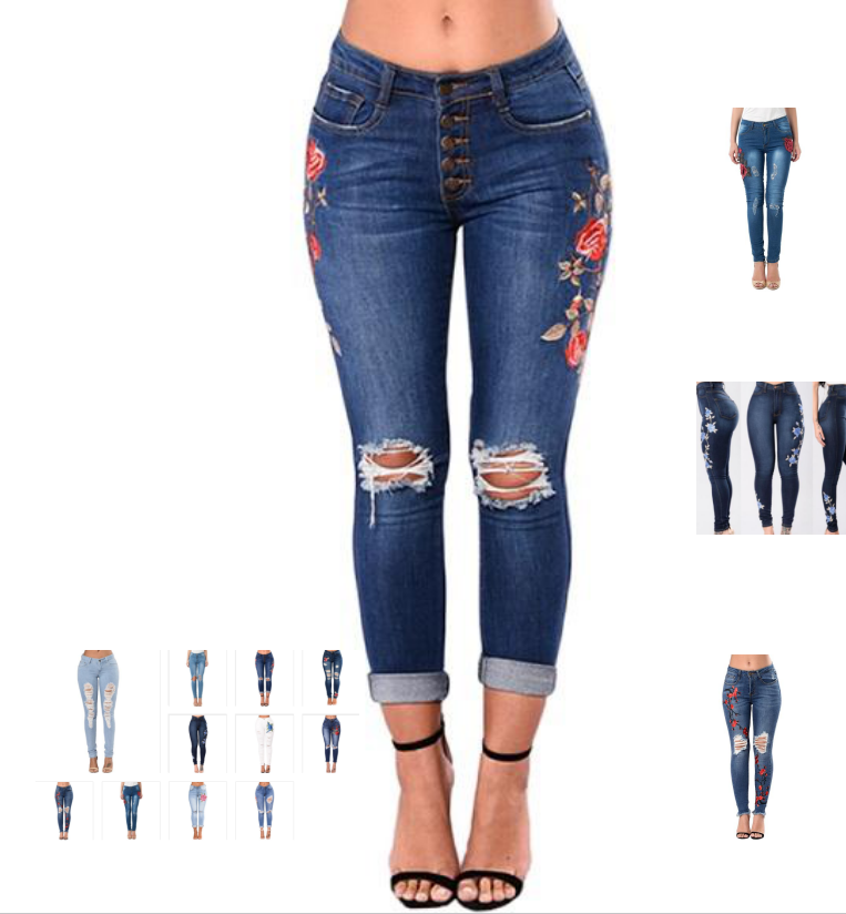 Ripped Jeans For Women 2021 Women Jeans Pencil Pants Denim Jeans