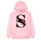 Women's 26-letter Flowers Printed Fleece Hoodie