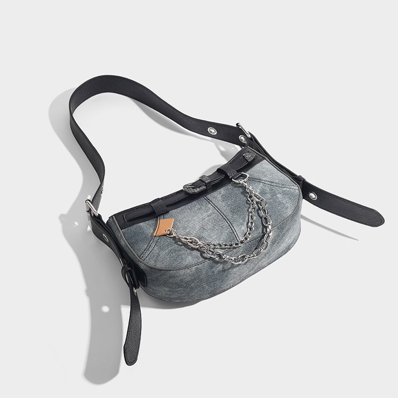 Sweet Cool Hot Girl Denim Underarm Bag