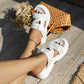 Ins Fashion Dickbesohlte Schnalle Sandalen Sommermode