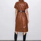 Women PU faux leather dress