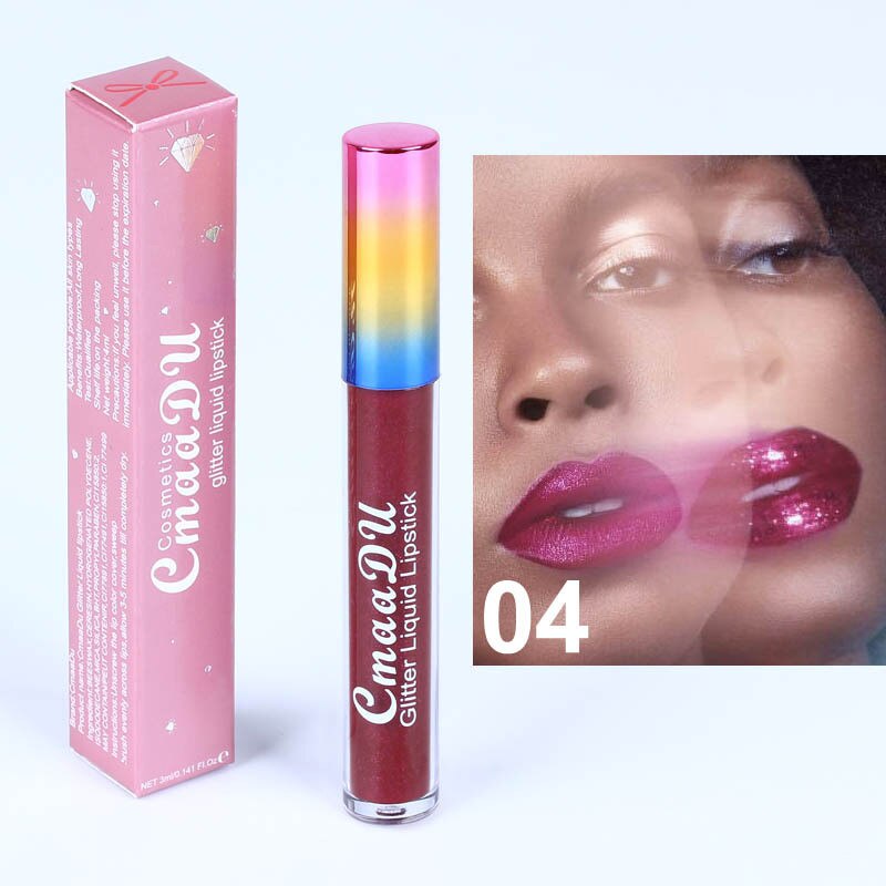 Symphony glänzender, mattierter Metall-Lipgloss-Lippenstift