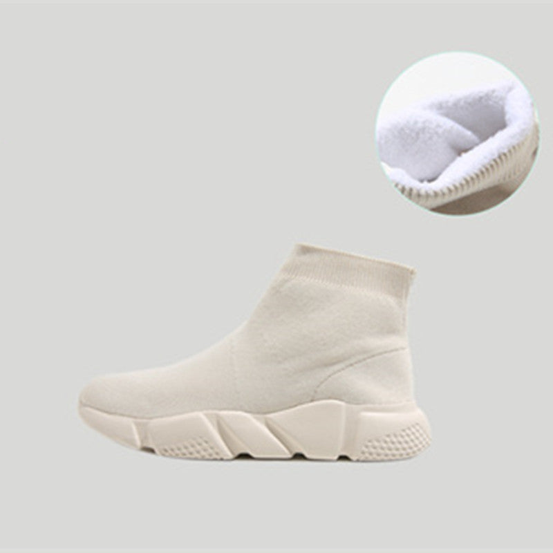 Nuove scarpe da volo casual ispessite in peluche a grandezza naturale