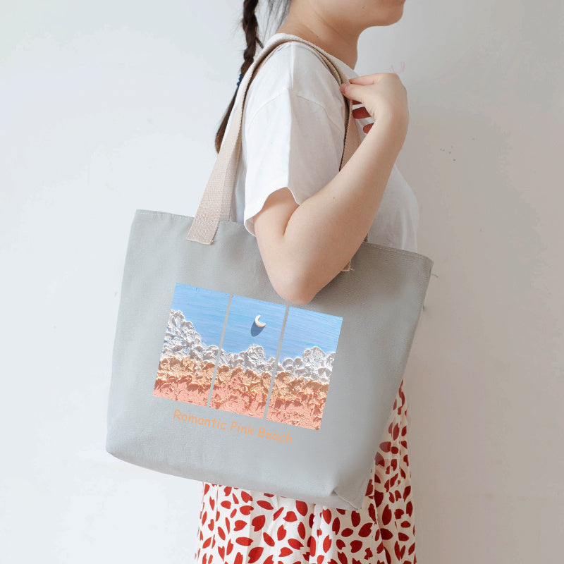 Women's Canvas Artistic Portable One-shoulder Mummy Tote Bag