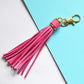 Background Color Leather Tassel Key Chain Silica Gel Bracelet