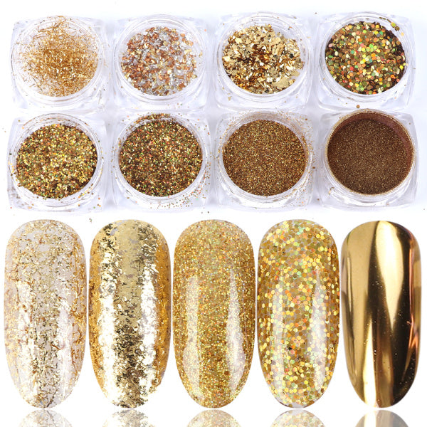 Nail Glitter Set | Nail Glitter Powder Set | Trend N Trove