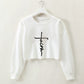 Street Style Letter Printing Long-sleeved Round-neck Pullover