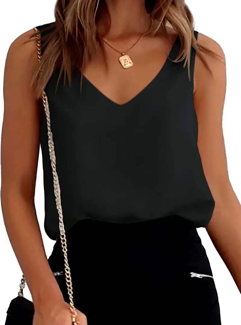 Tank Top Summer Casual V Neck Camisole Blouses