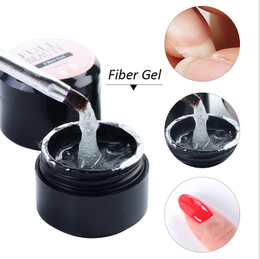 Colla per riparazione screpolata Colla per unghie Fibra di seta Gel per estensione Fibra di vetro Poli UV Costruttore Gel Smalto per manicure Strumento prolungato