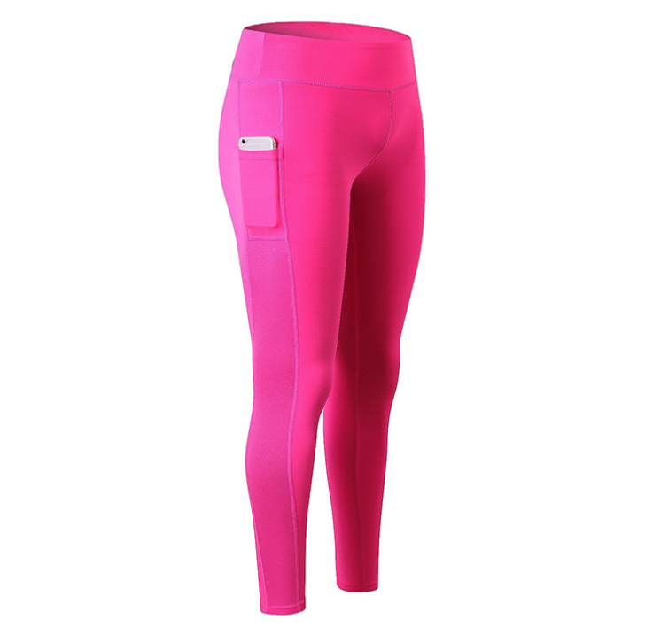 Pantaloni da yoga da donna con collant tascabili Pantaloni sportivi senza cuciture energetici per le donne Leggings sportivi a vita alta Pantaloni da corsa fitness da donna