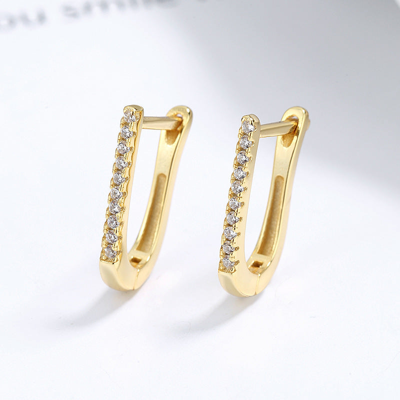 Geometric U-Shape Earrings | Women's Geometric Earring | Trend N Trove