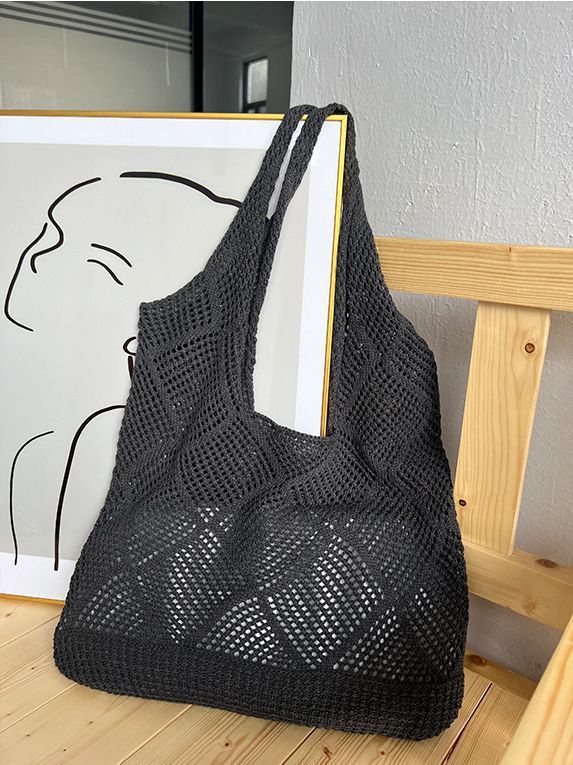 Borsa a tracolla intrecciata con motivo traforato alla moda da donna