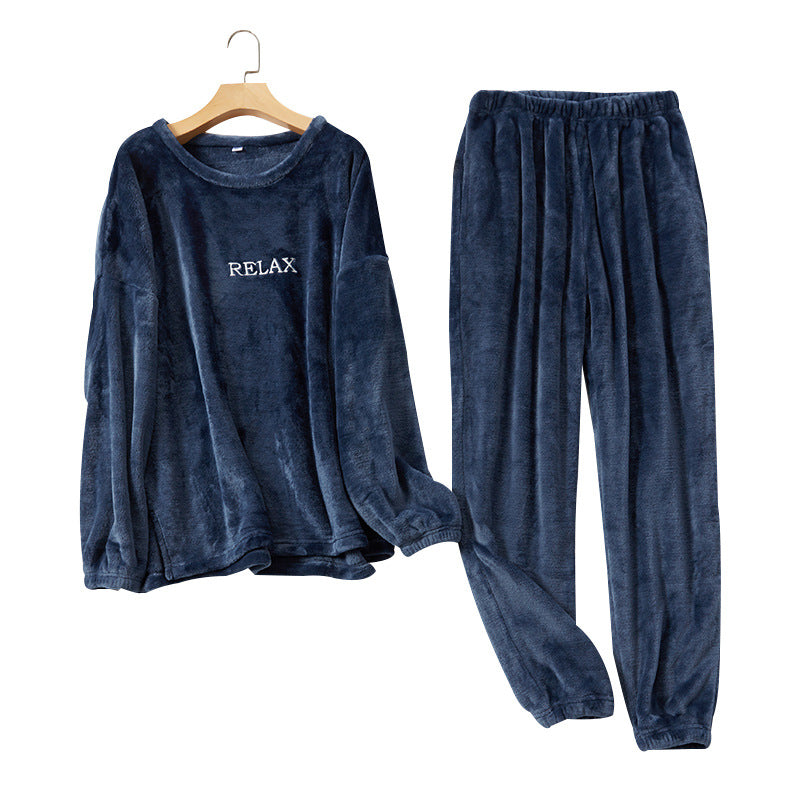 Flanell-Pyjama-Sets, Winter-Hauskleidung für Damen und Herren, Nachtwäsche, Paar