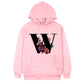 Women's 26-letter Flowers Printed Fleece Hoodie