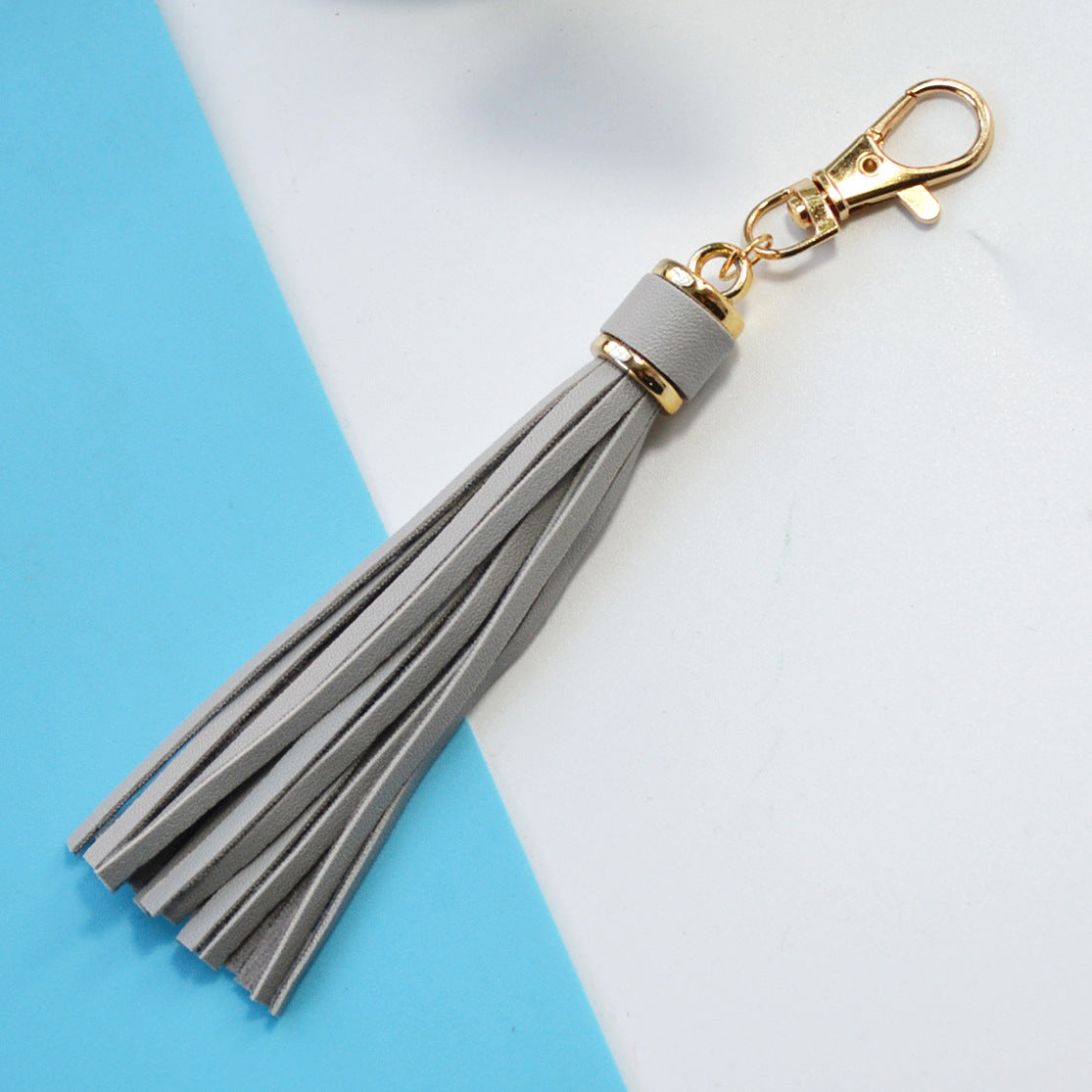 Background Color Leather Tassel Key Chain Silica Gel Bracelet