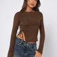 Women's Drawstring Off-shoulder Top